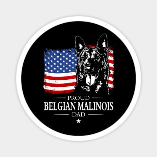 Proud Belgian Malinois Dad American Flag patriotic gift dog Magnet